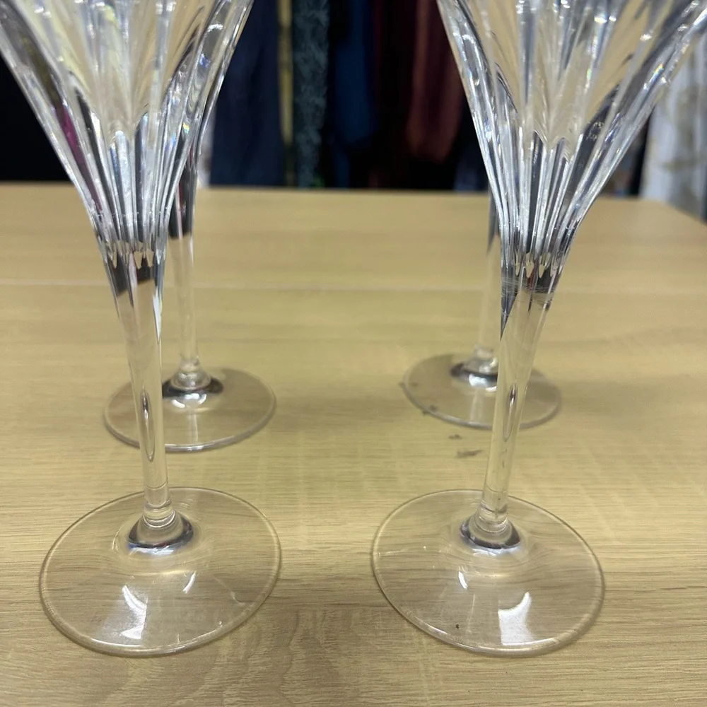 DaVinci Crystal 4 Fine Cut Blown Crystal Stemware EUC
